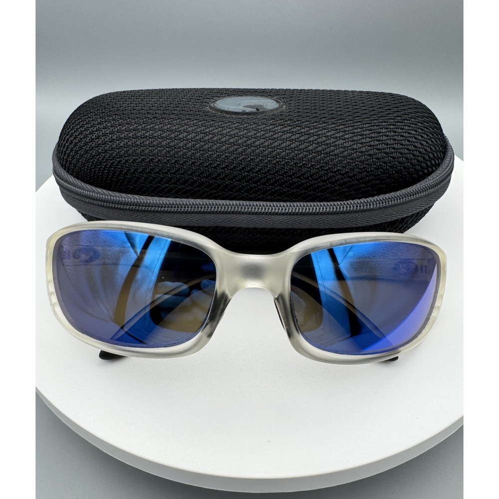Costa Del Mar Brine BR39 Clear Matte Blue 400G Polarized Glass Sunglasses w/Case